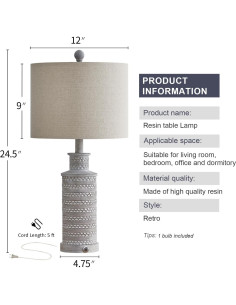 Lámpara de Mesa Táctil Dimmable 3 Niveles USB Lingmei 2