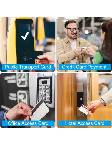 Manguitos Bloqueadores RFID PATIKIL 10 Pcs Aluminio Negro