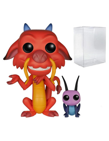 Figura de Vinilo Pop! Funko Mulan Mushu y Grillo 9.5 cm