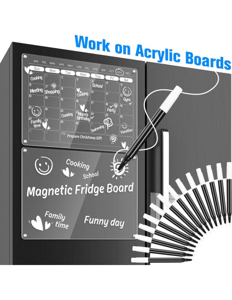 Marcadores de Tiza Líquida Blancos OORAII - 14 Unidades, Punta Fina 1mm