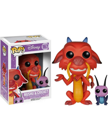 Figura de Vinilo Pop! Funko Mulan Mushu y Grillo 9.5 cm
