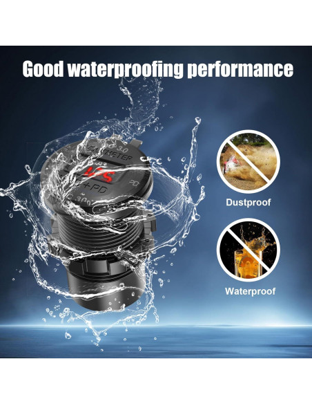 Cargador USB de 12V TIANWIDJEW 4 Puertos Carga Rápida