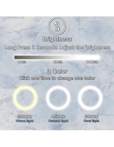 Espejo LED Ovalado 76x51 cm DIDIDADA con Marco Negro