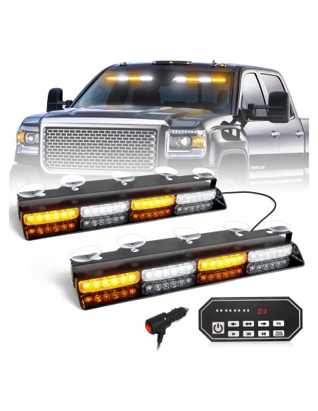 Luces Estroboscópicas de Emergencia HLauto 604N 48W Ámbar/Blanco Luces Estroboscópicas de Emergencia HLauto 604N 48W Ámbar/Blanco