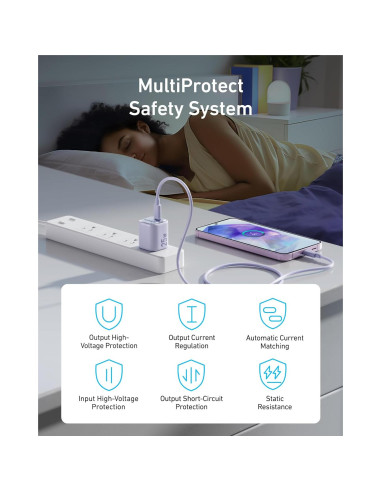 Cargador USB C Anker 25W Compacto Plegable Carga Rápida Negro