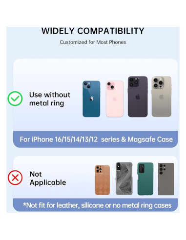 Soporte Magnético para Teléfono LISEVO con Flores Azules