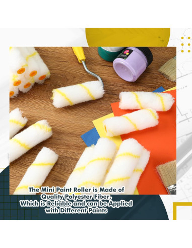 Cubiertas de Rodillo de Pintura Leumoi 100 Pcs 10.16 cm Microfibra