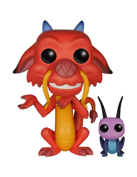 Figura de Vinilo Pop! Funko Mulan Mushu y Grillo 9.5 cm