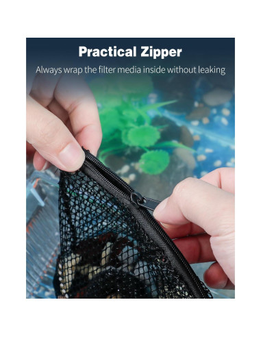 Bolsas de Filtro Pawfly 8 Pcs para Acuarios 20.32x13.97 cm