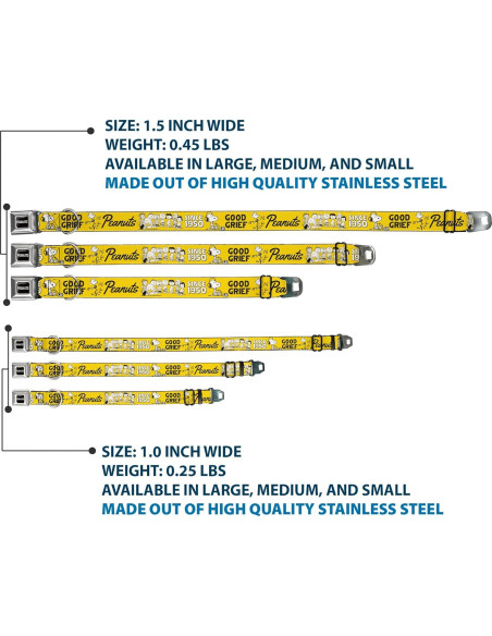 Collar para Perros Peanuts Buckle-Down 24.1-33 cm 2.5 cm Ancho Collar para Perros Peanuts Buckle-Down 24.1-33 cm 2.5 cm Ancho