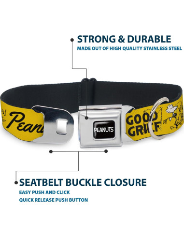 Collar para Perros Peanuts Buckle-Down 24.1-33 cm 2.5 cm Ancho