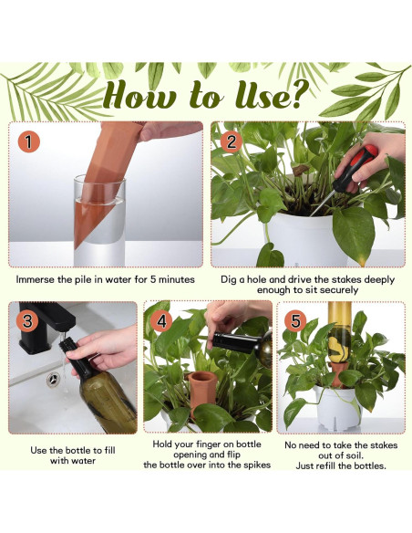 Juego de Riego Automático SiliFine 3 Picos y Botellas 770ml