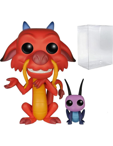 Figura de Vinilo Pop! Funko Mulan Mushu y Grillo 9.5 cm