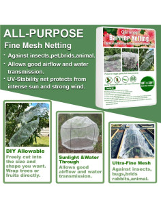 Malla de Insectos Garnnet 10x33ft para Jardín - Protección UV 2