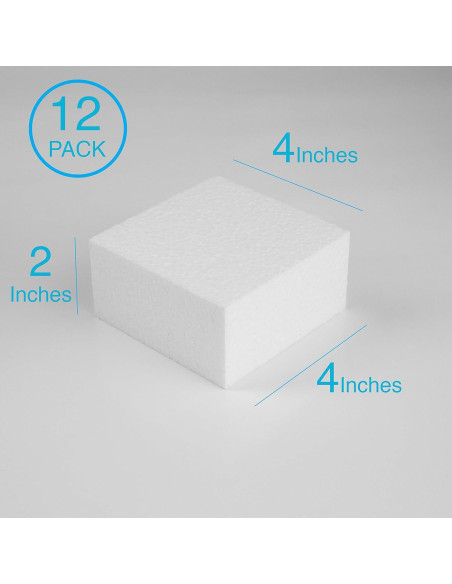 Bloques de Espuma Dura Silverlake 12 Piezas 10x10x5 cm