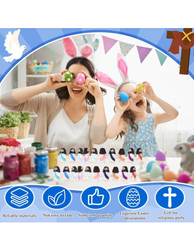 Bememo 100 Figuras de Jesús de Goma Coloridas para Fiesta Religiosa