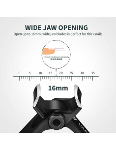 Cortauñas Gruesas VANWIN Acero Inoxidable 16mm con Lima 2