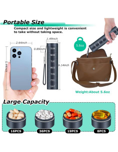 Organizador de Pastillas Semanal Aluminio Serfeymi 7 Compartimentos 2