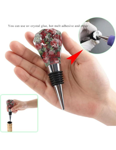 Juego de 5 Moldes de Silicona para Tapones de Vino Jiofaviu