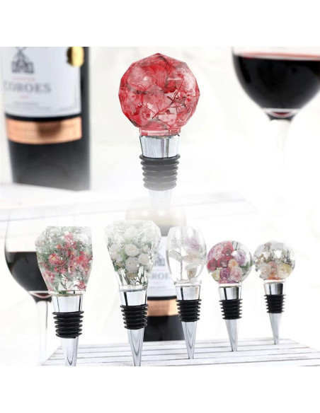 Juego de 5 Moldes de Silicona para Tapones de Vino Jiofaviu