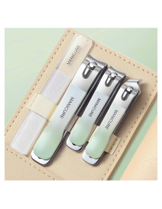 Juego de Manicura 7 Piezas NEMIBAD Acero Inoxidable Verde