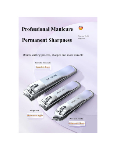 Juego de Manicura 7 Piezas NEMIBAD Acero Inoxidable Verde