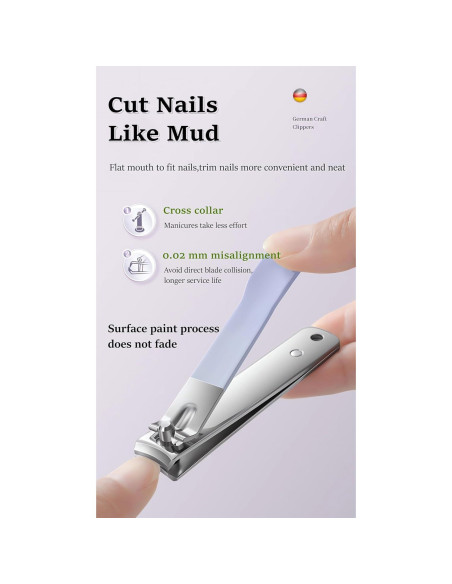 Juego de Manicura 7 Piezas NEMIBAD Acero Inoxidable Verde