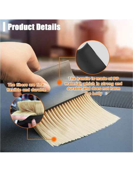 Cepillo de Detalle para Polvo de Interior de Auto SMILFUY
