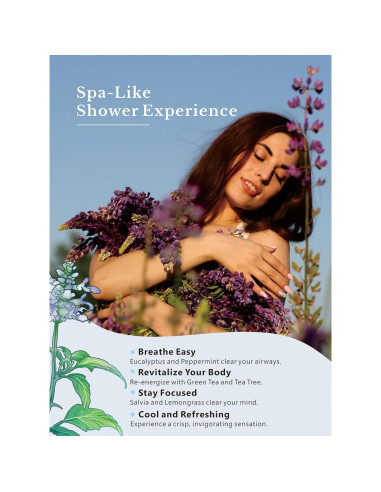 Bombas de vapor para ducha Midlaso - 6 fragancias aromáticas