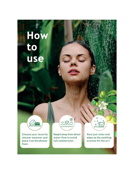 Bombas de vapor para ducha Midlaso - 6 fragancias aromáticas