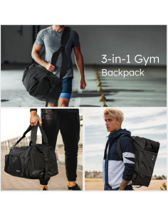 Bolsa de gimnasio impermeable Shenzhenshi 40L con compartimento para zapatos 2