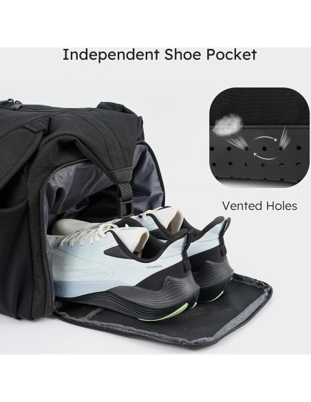 Bolsa de gimnasio impermeable Shenzhenshi 40L con compartimento para zapatos