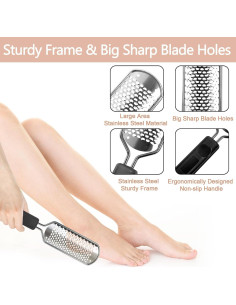 Lima de Pies OWIIZI Exfoliador Acero Inoxidable 27.6cm 2