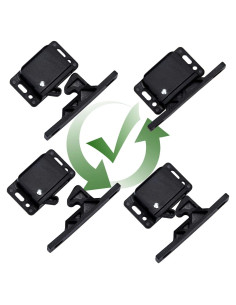 Cierres de Armario RV Gynthias - 4 Pestillos Universales Negros