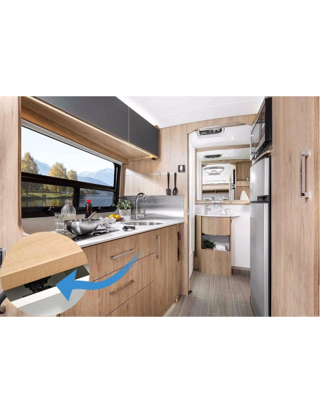 Cierres de Armario RV Gynthias - 4 Pestillos Universales Negros