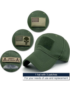 Gorra táctica camuflada con parches de calavera americana 2