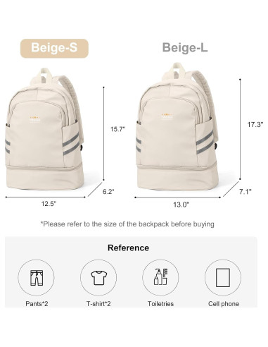 Mochila de Gimnasio Coofay para Mujeres Impermeable 20L