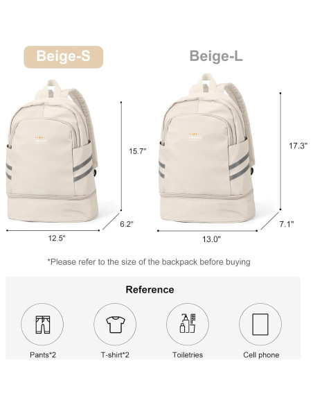 Mochila de Gimnasio Coofay para Mujeres Impermeable 20L