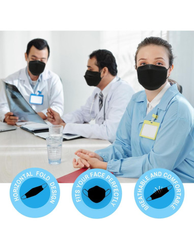 Mascarillas KN95 desechables Luesay - Paquete de 20 negras