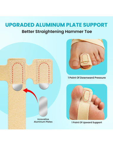 Corrector de Dedo en Martillo JNATER - Férula Ajustable Beige