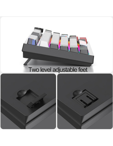 Teclado Mecánico Fogruaden 75% RGB Intercambiable Rojo