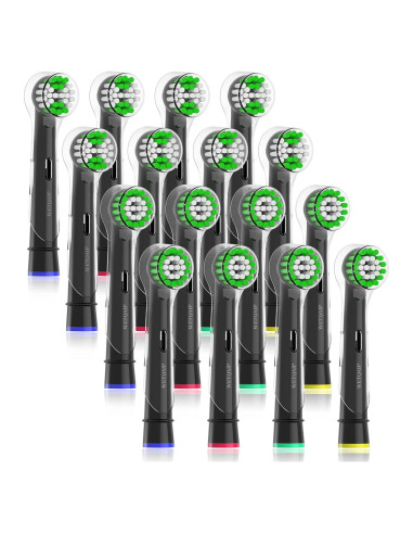 Cabezas de Repuesto Oral B YABEIKANG 16 Piezas + 16 Tapas