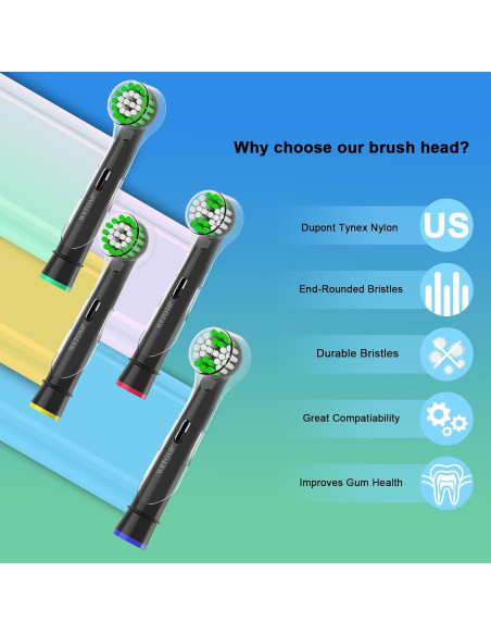 Cabezas de Repuesto Oral B YABEIKANG 16 Piezas + 16 Tapas Cabezas de Repuesto Oral B YABEIKANG 16 Piezas + 16 Tapas