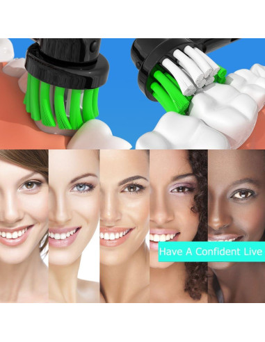 Cabezas de Repuesto Oral B YABEIKANG 16 Piezas + 16 Tapas