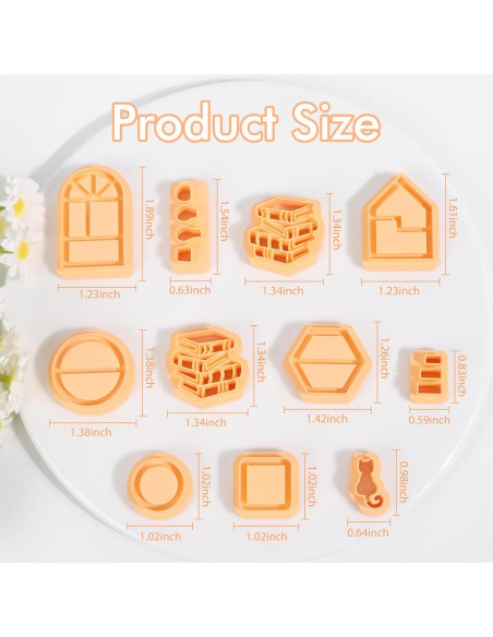 Cortadores de Arcilla Polimérica Puocaon - 11 Piezas para Joyería Cortadores de Arcilla Polimérica Puocaon - 11 Piezas para Joyería