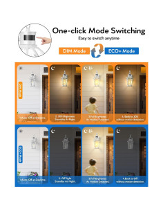 Lámpara de Pared Exterior VIANIS con Sensor de Movimiento 13x31.5cm 2