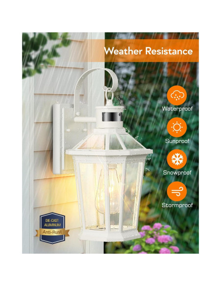 Lámpara de Pared Exterior VIANIS con Sensor de Movimiento 13x31.5cm