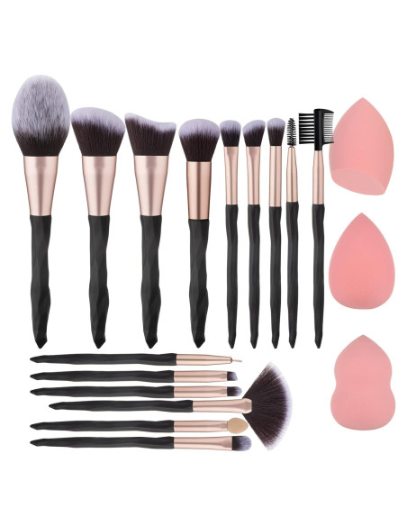 Set de 18 Pinceles de Maquillaje Negros Shenzhen Fenglida Set de 18 Pinceles de Maquillaje Negros Shenzhen Fenglida