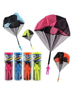 Juego de 4 Paracaídas Voladores Finebaby para Niños