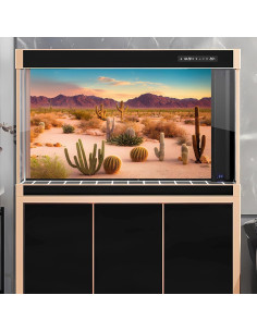 Fondo de Acuario Vinilo 61x30.5 cm Cactus Desierto OHIOCATII 2